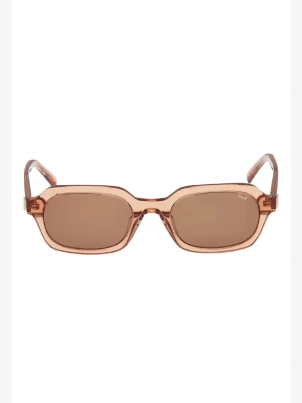 Abercrombie & Fitch Semi-Transparent Oval Sunglasses Shiny Light Pink New